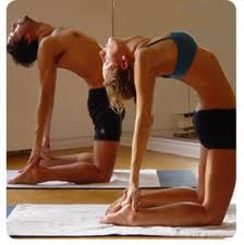 A yoga pose at Namaste Yoga Studio